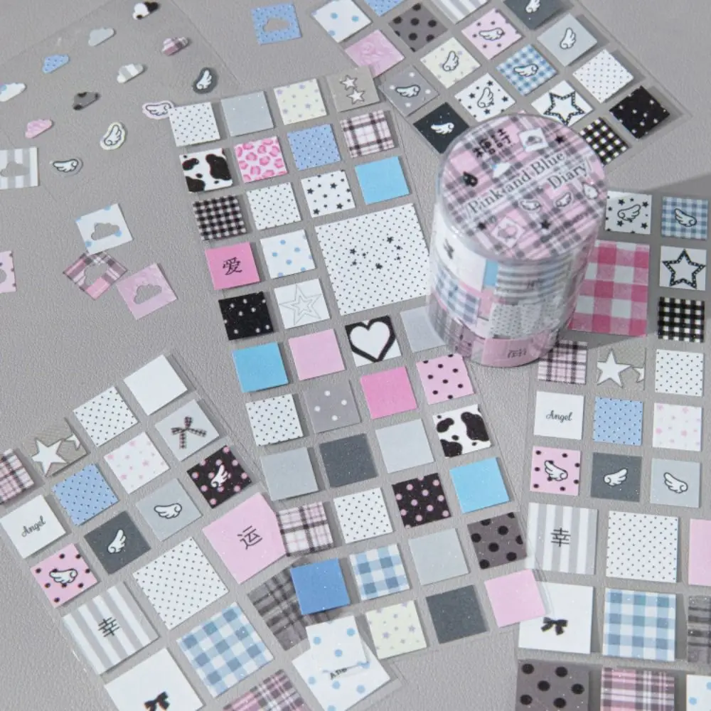 60mm * 1m Nastro fustellato Stella Bolla Scintillante Diario Scrapbook Adesivi Ins Stile Decorazione Collage Adesivo Scrapbooking