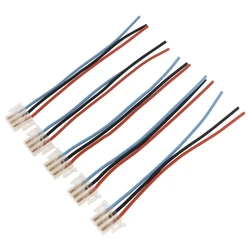 5Pcs/Set Universal Motorcycle Electric Vehicle Modified Five Switches All Copper Wire Three-hole Plug Terminal Connector