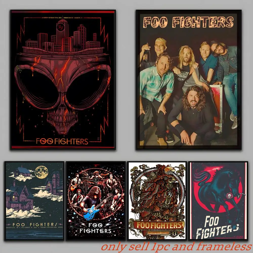World-renowned Rock Band Foo Fighters-Music Poster Painting Prints Wall Art Picture Film Room Home Bar Cafe Decor Home  Mural