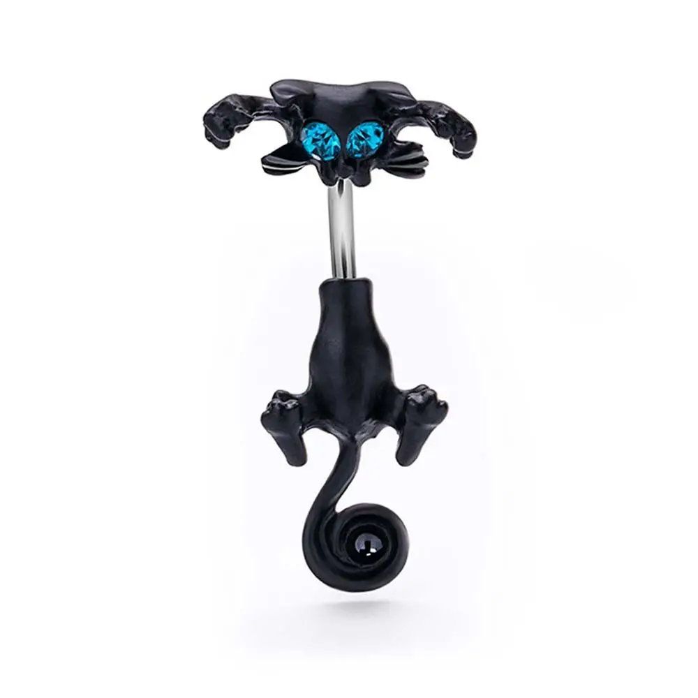 Party Bar Hip Hop Women Rhinestones Stainless Steel Zircon Body Jewelry Belly Piercing Geometric Navel Ring Belly Button Ring
