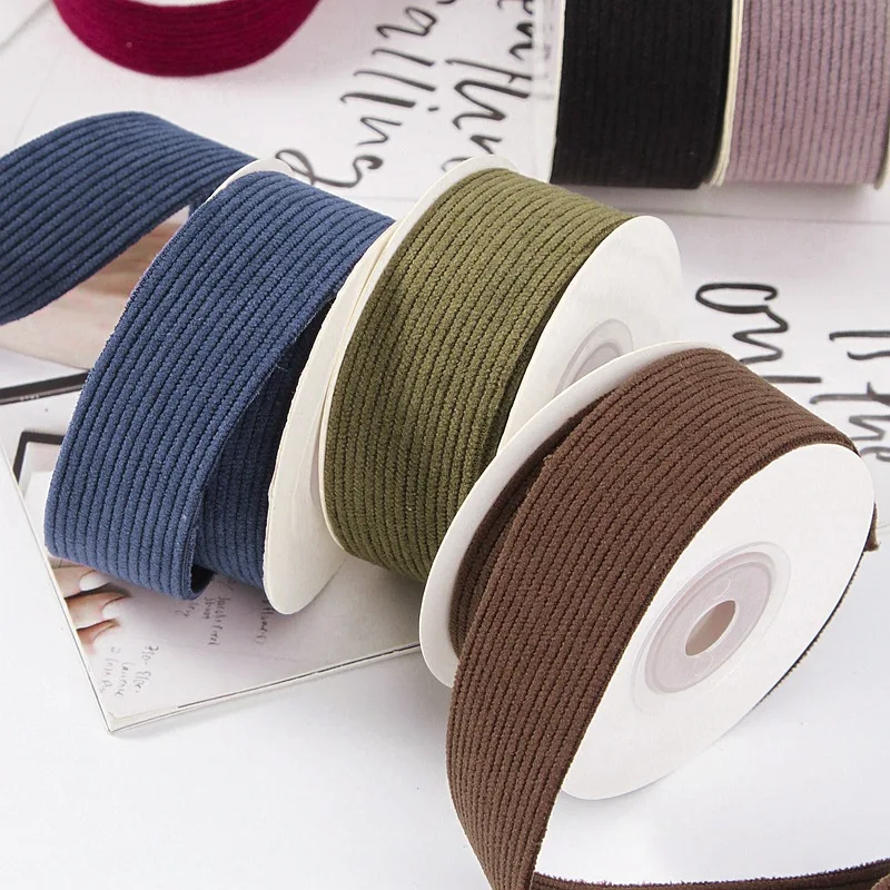 5yards Double Sided Soft Corduroy Ribbon for DIY Hair Bows Craft  Accessories Clothing Material Wedding Gift Box Decoration