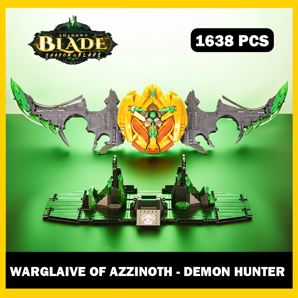 

MOC Warcraft Game Demon Hunter Illidan Stormrage Weapons Warglaive of Azzinoth Building Blocks Shadow Blade Bricks Toy Kids Gift