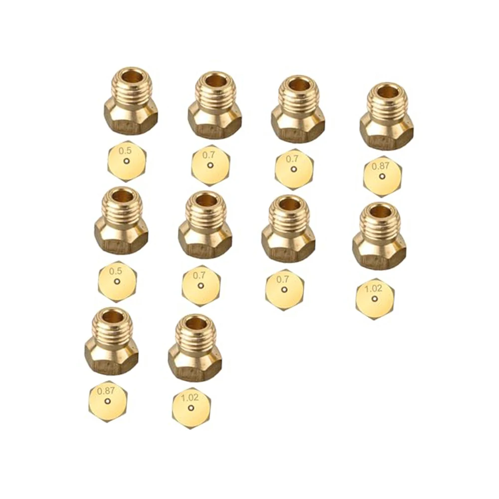 Natural for gas Stove Conversion Kit 10PCS Brass Burner Nozzles for Cooktop Compatibility and Functional Adaptation