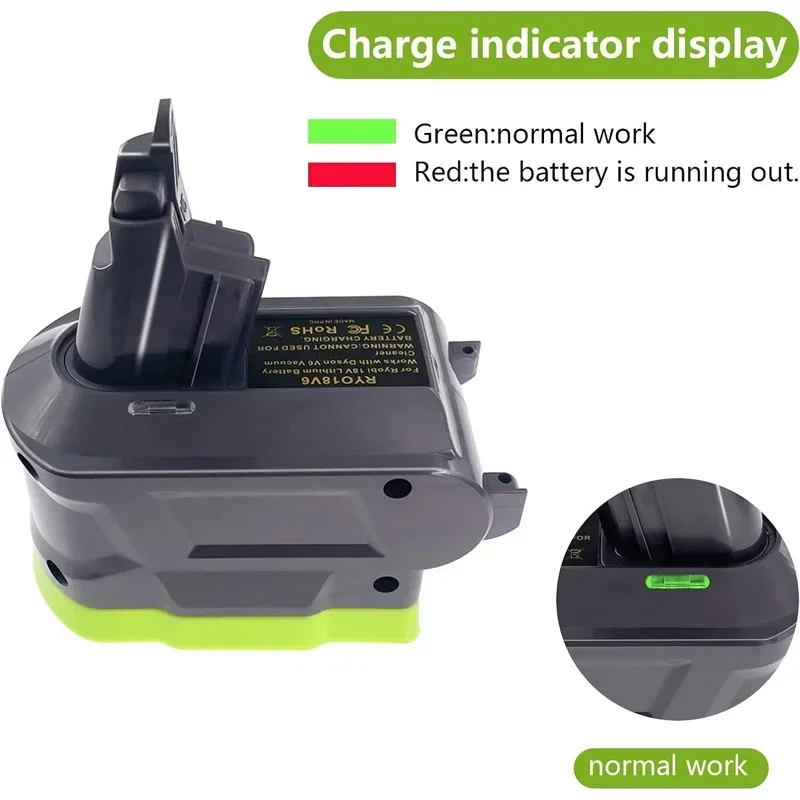 Imagem -05 - Adaptador de Bateria para Dyson Vacuum Ryobi 18 Volt One Mais Battery Convert para Dyson Sv03 Sv04 Sv09 Dc62 v6 v7 v8 Series