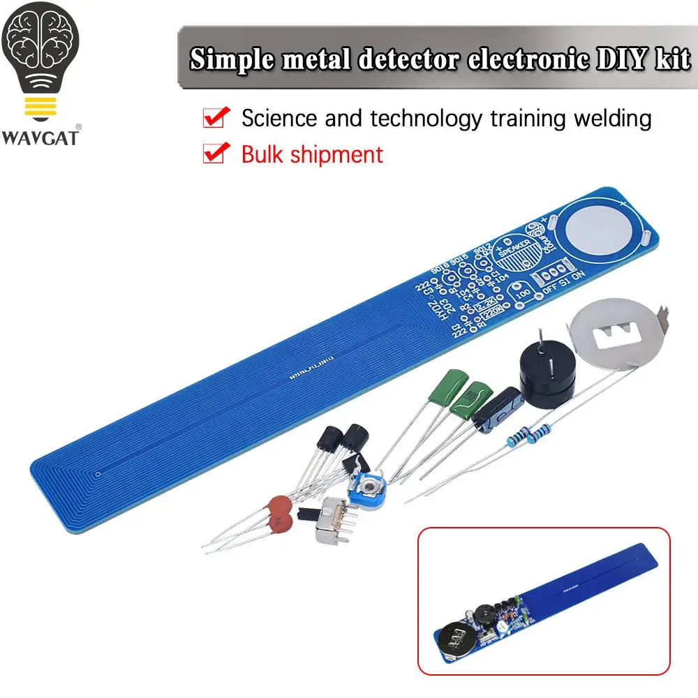 WAVGAT prosty wykrywacz metali elektroniczny zestaw produkcyjny DIY nauczanie części zamiennych technologia szkolenie spawanie wykrywanie metalu