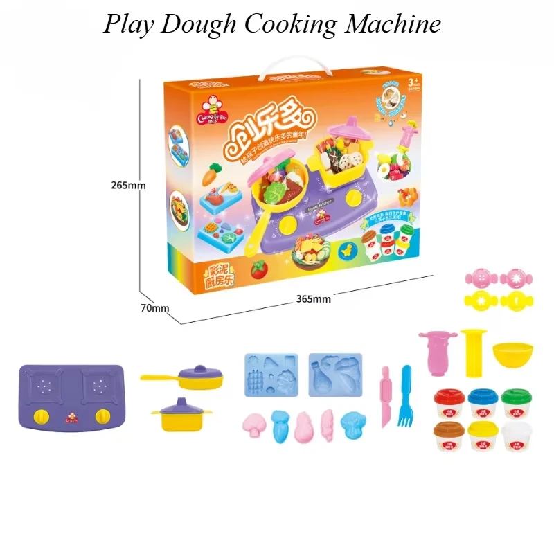 Creative DIY Handmade Mold Tool Ice Cream Noodles Machine Colorful Plasticine Making Toys Kids Play House Toys Colored Clay Gift