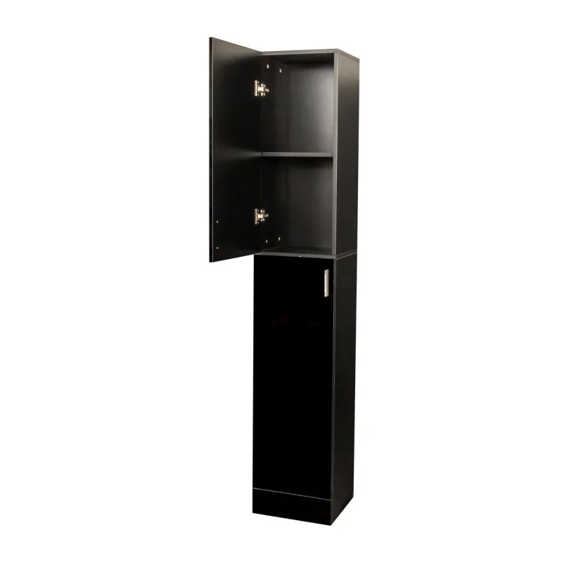 Freestanding Cabinet With Inadjustable Shelves And Two Doors For Kitchen  Dining Room Black Furniture Storage Cabinet