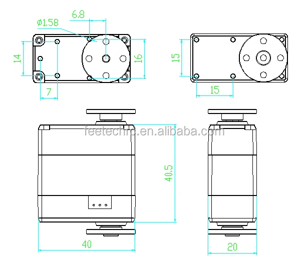 Servomotore Rc Feetech SCServo 10KG 15KG su robot nano biped