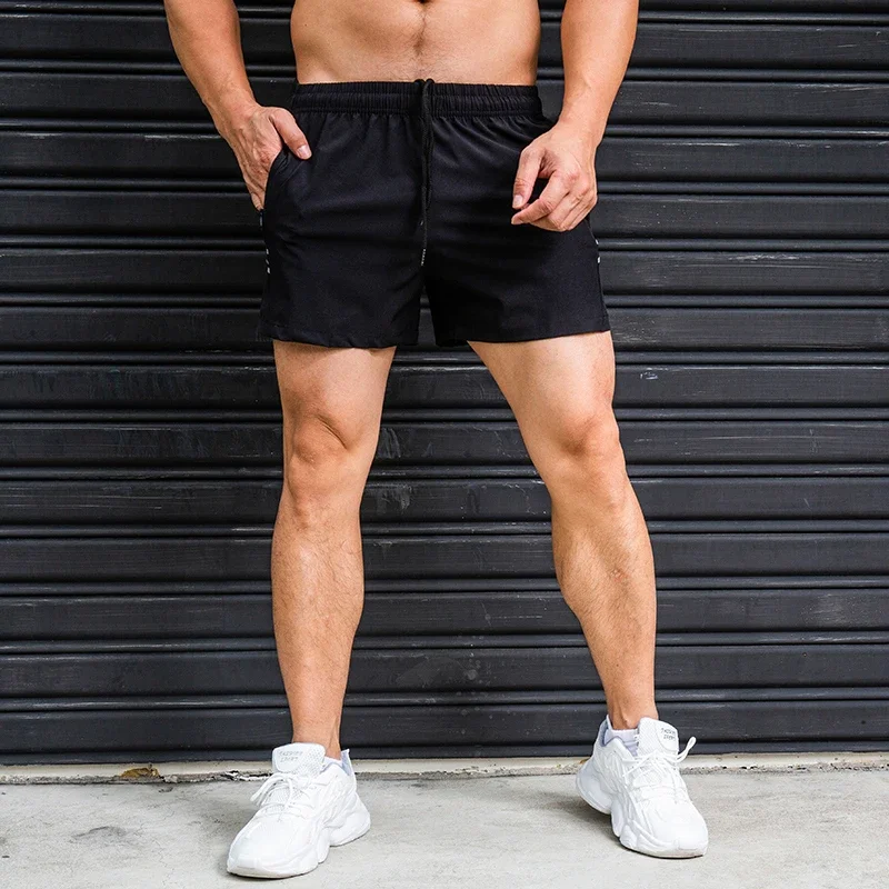 Homens correndo shorts ginásio jogging esportes shorts de secagem rápida shorts de basquete esporte zíper bolso shorts de treino camisas de treinamento