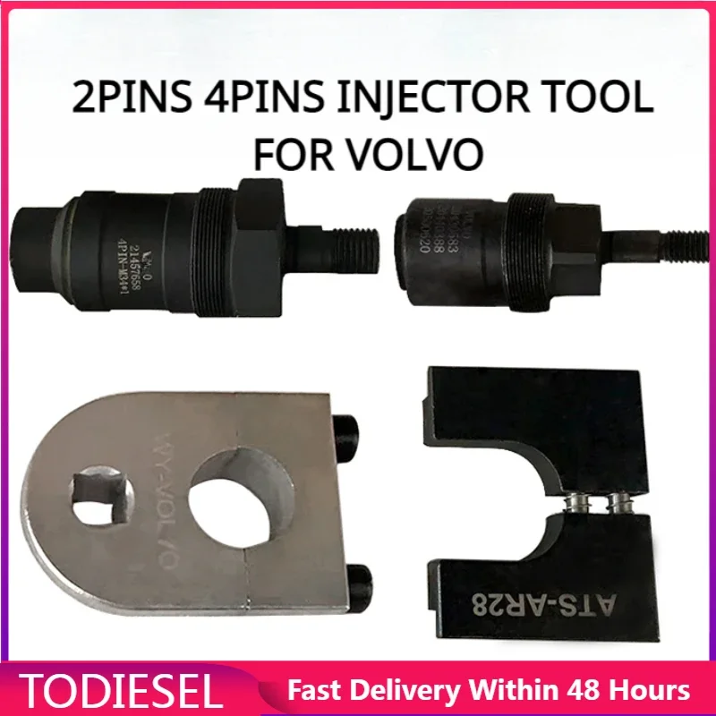 For Volvo 21457658 20430583 2pins 4pins Diesel CRIN EUI Injector Disassemble Injecting Adaptor Clamp Repair Tool Sets