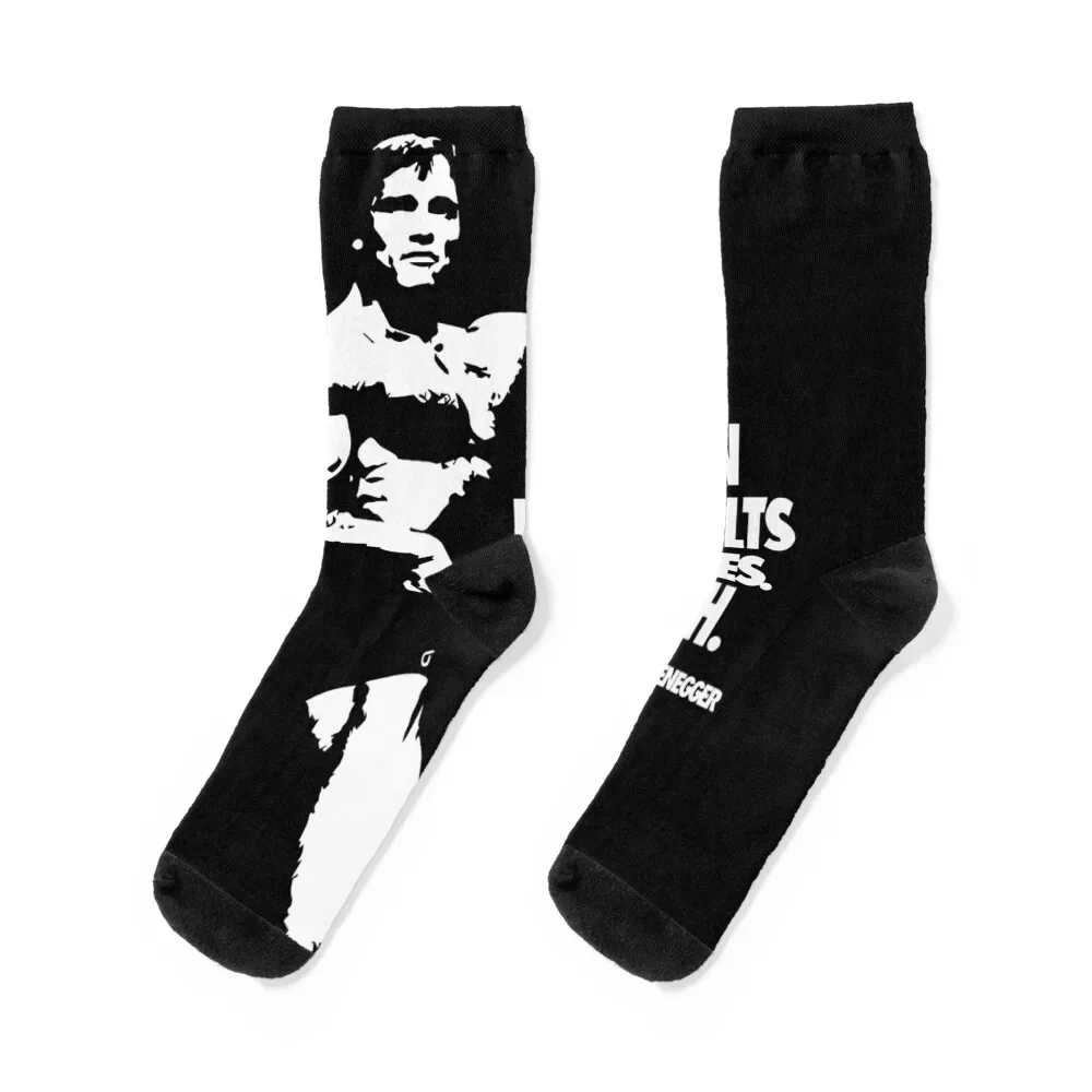 Arnold Schwarzenegger Motivational V-Neck Socks heated custom hockey Socks Women Men's