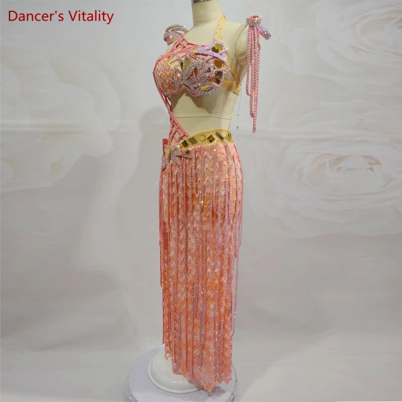 Women Proffesional Bellydance Costume Cusomzied Adult Children Belly Dance Performance Clothes Dress Female Oriental Outfit