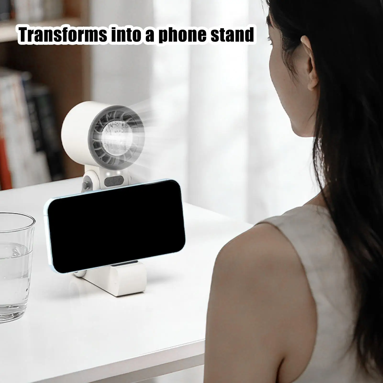 

Портативный вентилятор с 5 скоростями, складной, перезаряжаемый, для шеи, настольный, для путешествий, летнего кемпинга, пляжа, отпуска