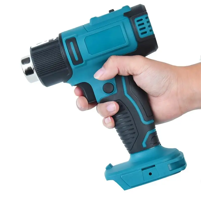 Heat gun 2500W Cordless Electric Heat Gun 0-550℃Temp Adjustab Heating Equipment Hot Air Machine Compatible for Makita 18Vbattery