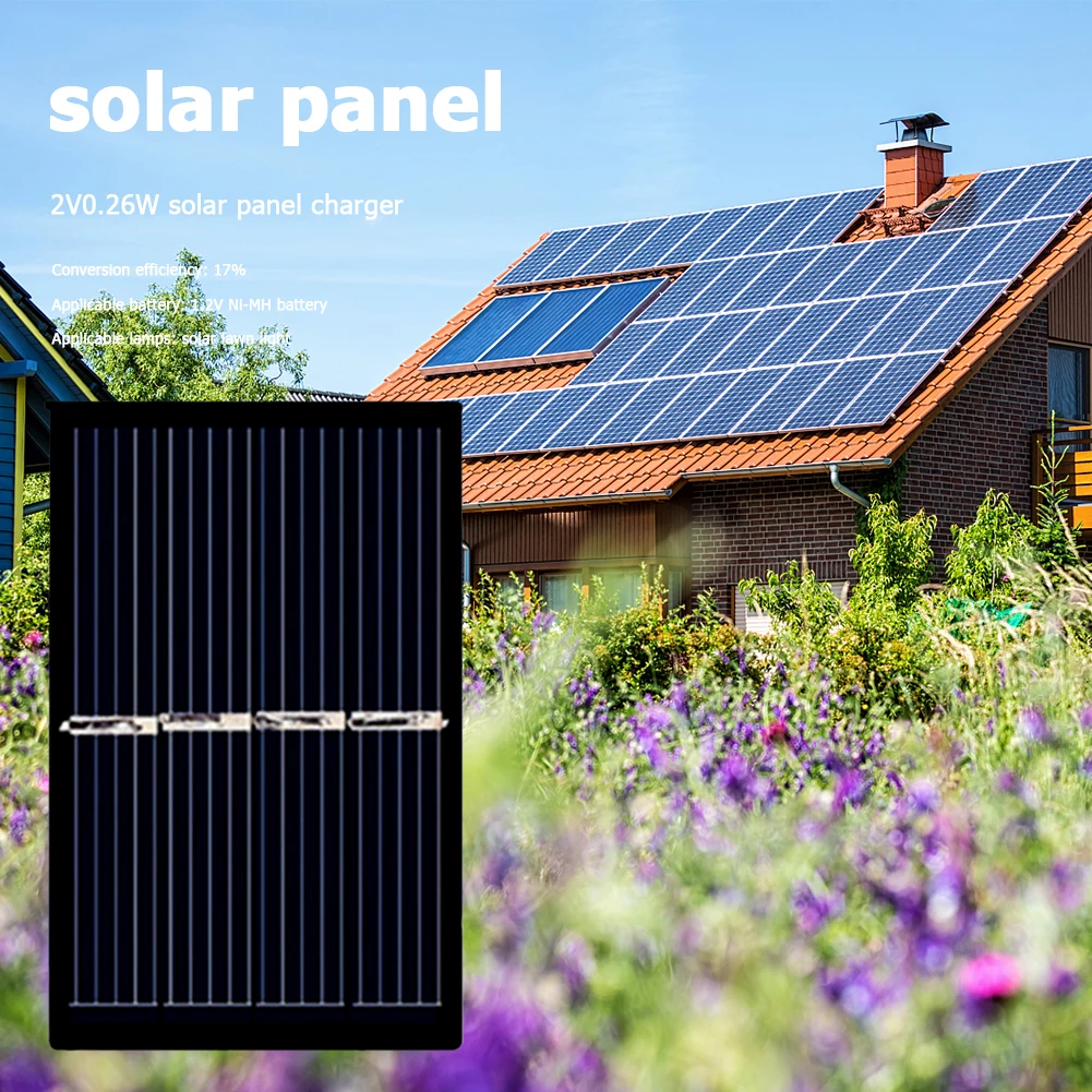 Silicon Epoxy Module LED Waterproof Easy Installation 2V Monocrystalline Mini Solar Power Solar Cells for Charging Cellphone