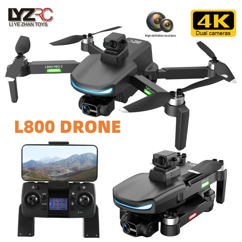 L800 PRO 2 VS L900 Profesyonel Drone 4K HD Kamera GPS 5G WIFI 3 eksenli Sarsıntı Önleyici Gimbal Fırçasız Motor Engellerden Kaçınma Dron