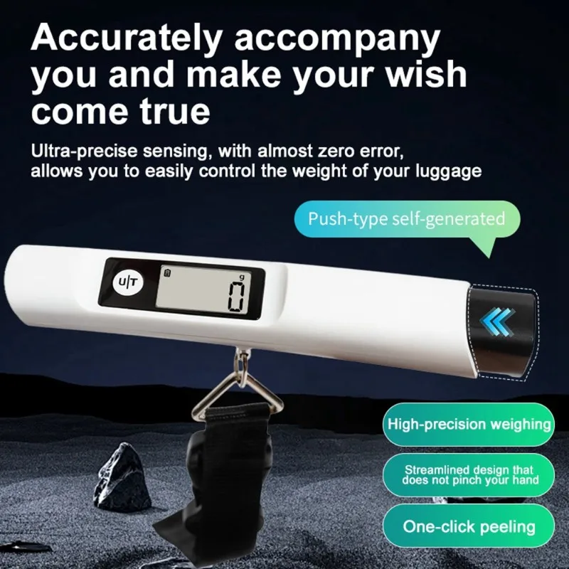 Compact& Accurate Handheld Luggage Scale-Press-To-Power 50Kg For Home And Travel