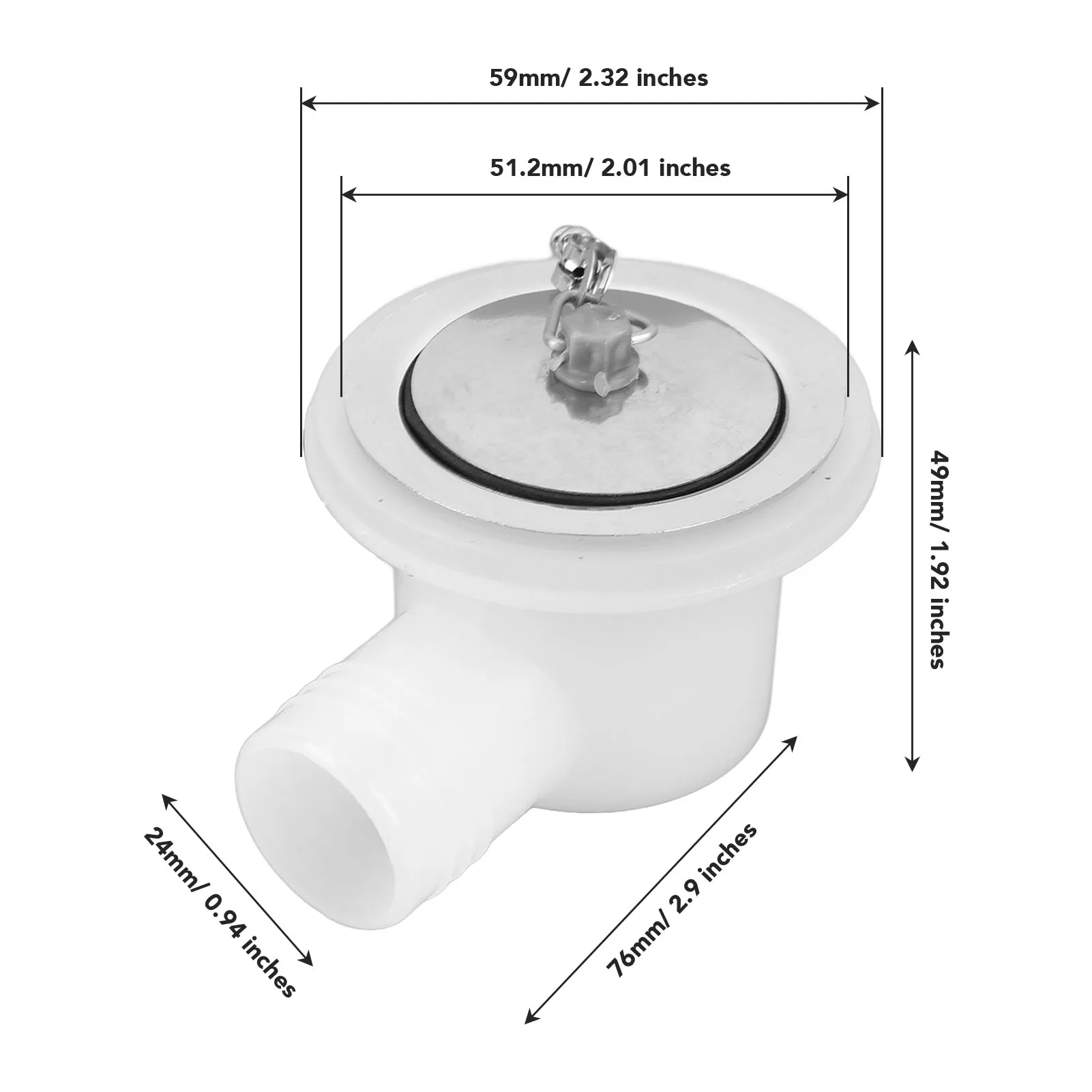 Connecteur de vidange d'évier RV, connecteur de bouchon de vidange à Angle droit, adaptateur de tuyau, gain de place, Anti-fissure, Installation Simple pour Yacht