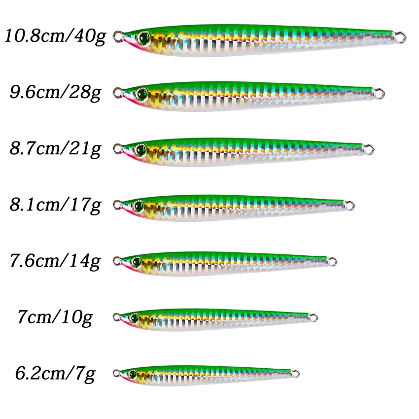 1Pc LANGSAMER Lange Metall Jig Angeln Locken Langsam Cast Jigging Löffel 7G 10G 14G 17G 21G 28G 40G Künstliche Shore Metall Köder Sea Tackle