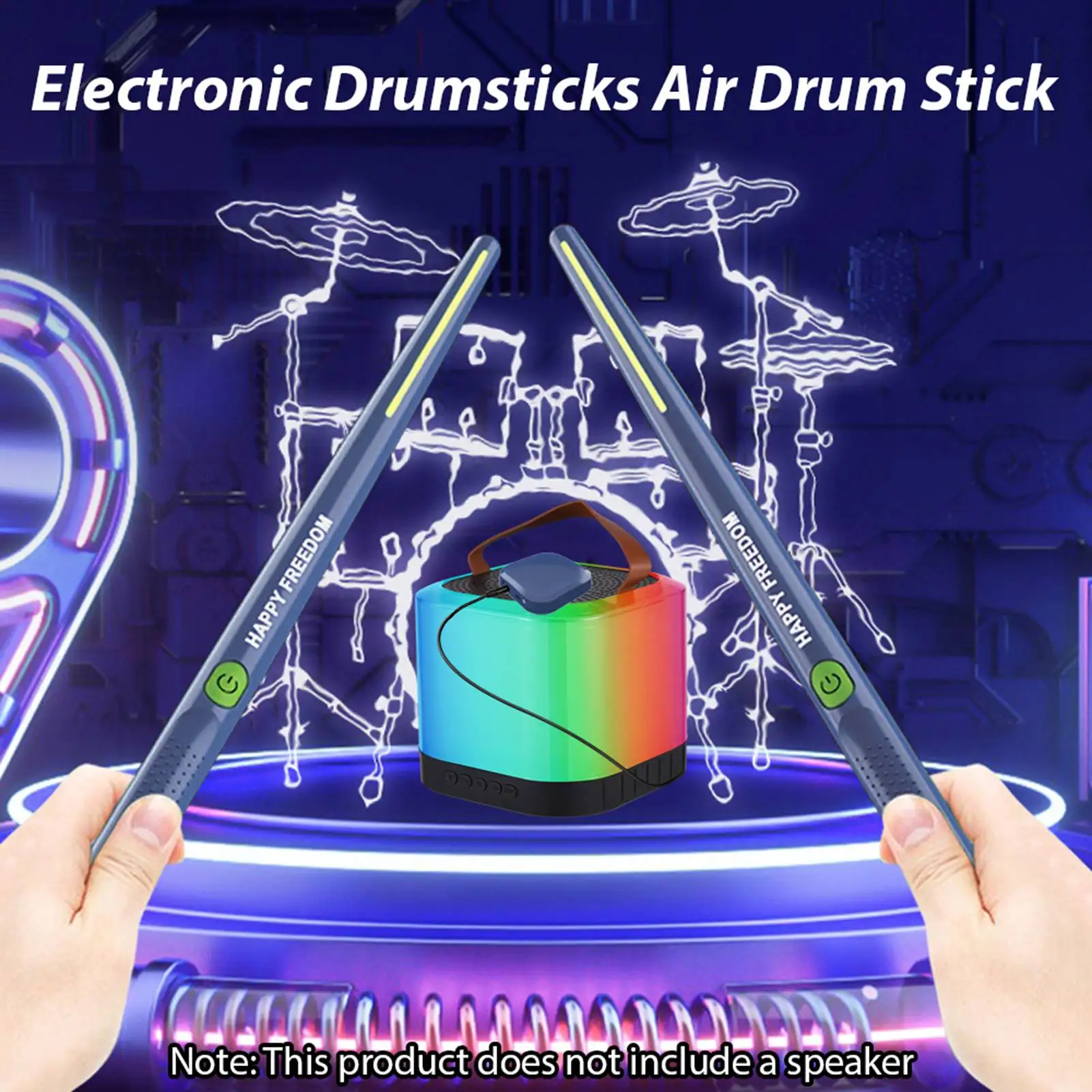 Electric Air Drum Set Low Delay Professional Versatile Connectivity Smart Electronic Drum Kit for Beginners and Professional