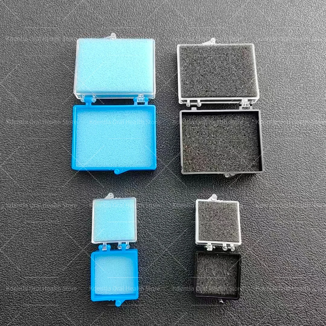 100pcs Dental Lab Materials Packaging Box Plastic  Square Box with Foam In For Single Crowns And Bridge