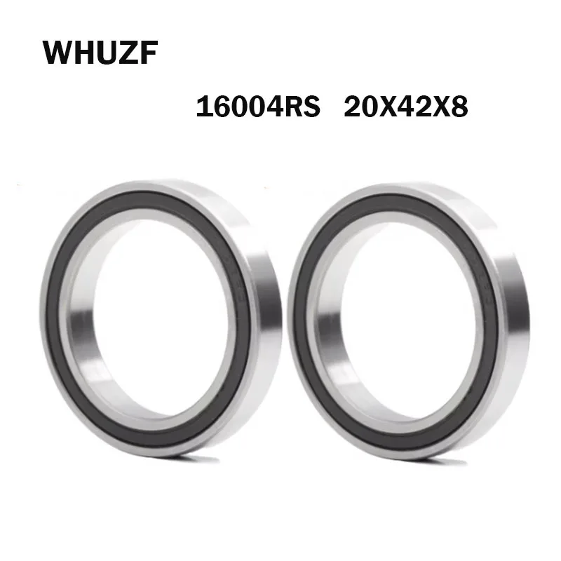 rodamiento 2PCS 16004RS подшипник Deep Ball Bearings 20*42*8 Double Shielded High Quality for Motors Bicycle Bike 16004-2RS 베어링