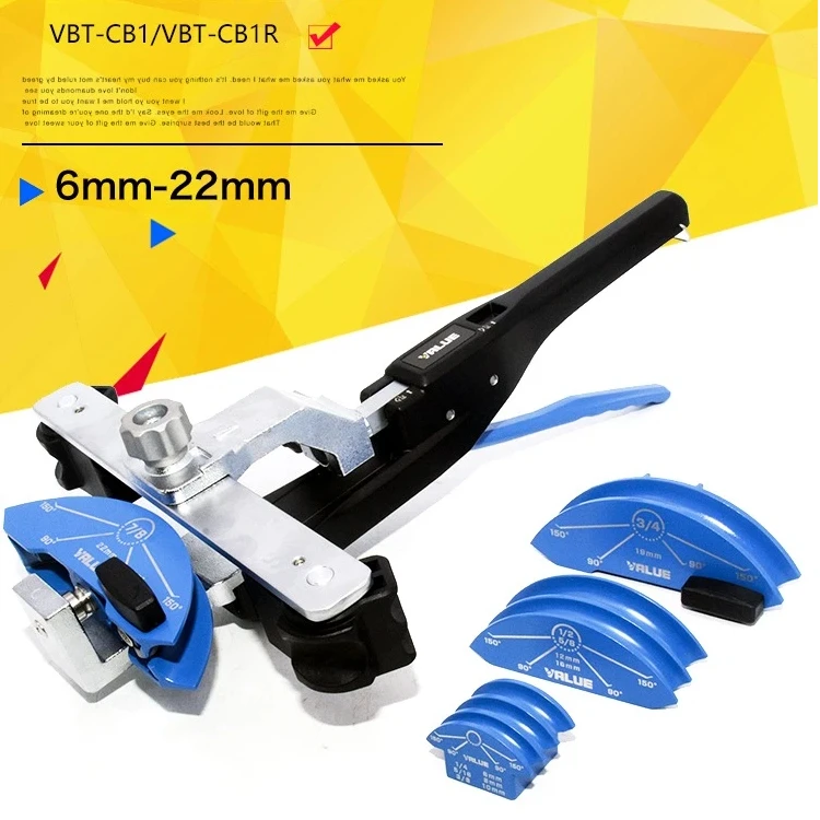 Cintreuse de tuyaux manuelle VBT-CB1R, pour climatisation, cuivre et aluminium, 7 en 1, avec cintreuse de tuyaux positive et négative