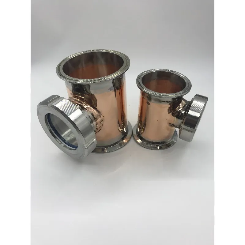 

4 Inch 4 Plates Stainless&Copper Reflux Modular Still Column with Copper Helmet