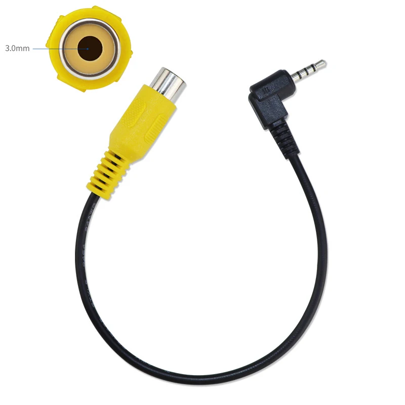 AV In Video Cable Adapter 2.5mm Male AV Jack Male Plug to RCA Female Connector for GPS and Rear Camera Converter Wire W28