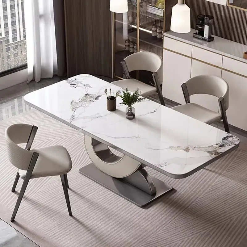 Designer Luxury Dining Table Rectangular Unique Italian Restaurant Dining Table Kitchen Nordic Mesas De Comedor Home Furniture