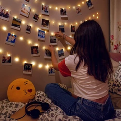 LED-lichtslinger Foto Clip Kerstverlichting 10M USB Batterij-aangedreven Kerstboom Garland Decoratie Bruiloft 2025 Nieuwjaar Decor