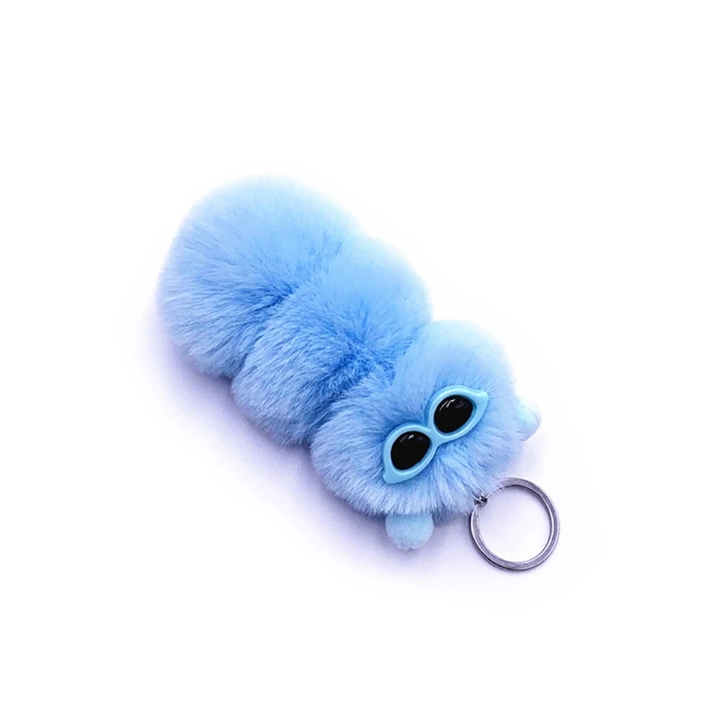 6inch Party Decoration Soft Mini Keychain for Caterpillar Stuffed DIY Ornaments D5QF