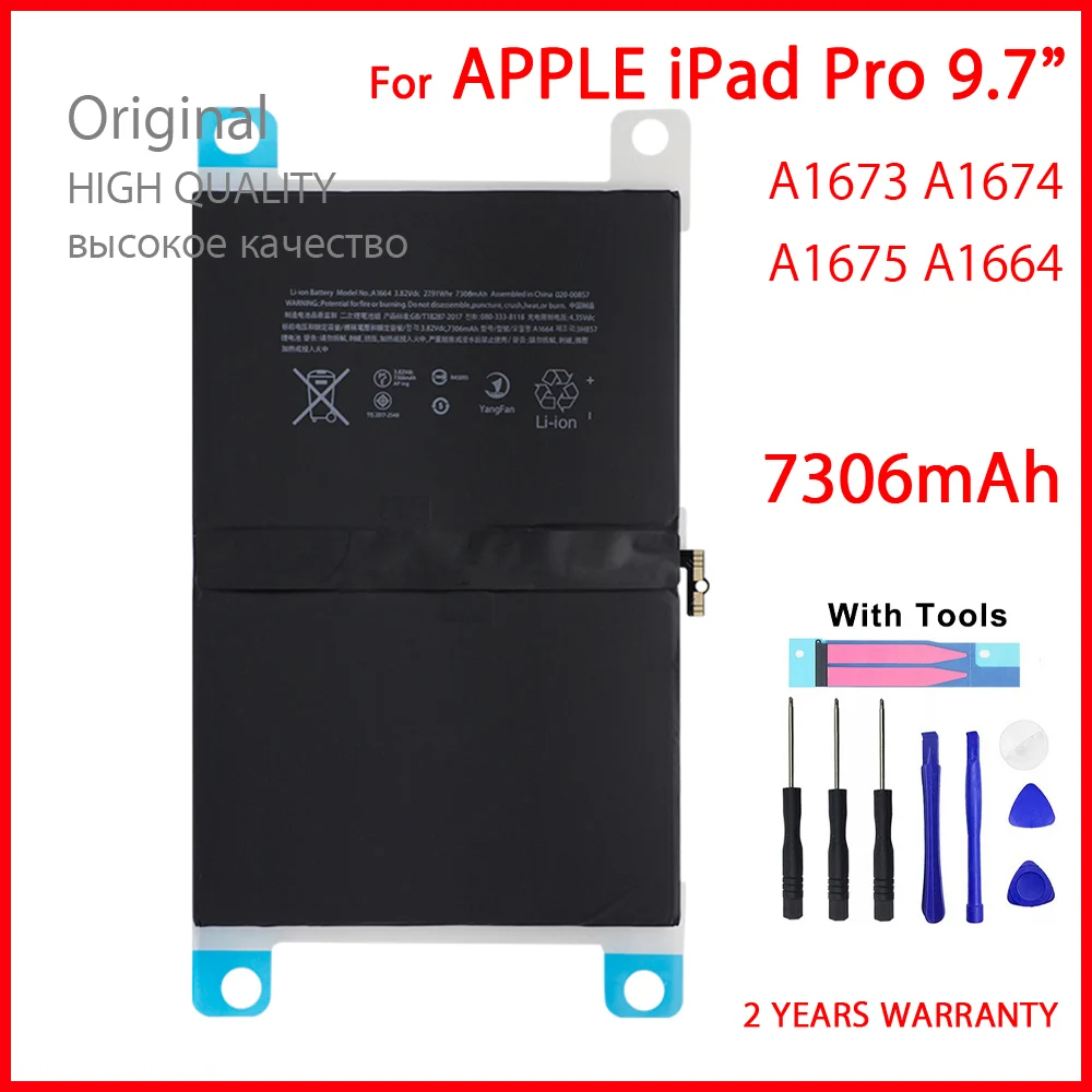 Genuine Tablet Battery For A1484 A1673 For iPad 6 Air 2 A1566 A1567 1 Mini 2 3 4 5 Pro 9.7 10.5 12.9 iPad 5 Air 1 With Tools