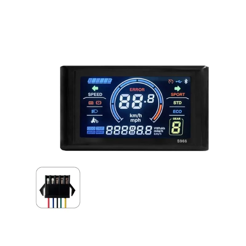 

Electric bicycle display color function compatible with electric bicycle accessories