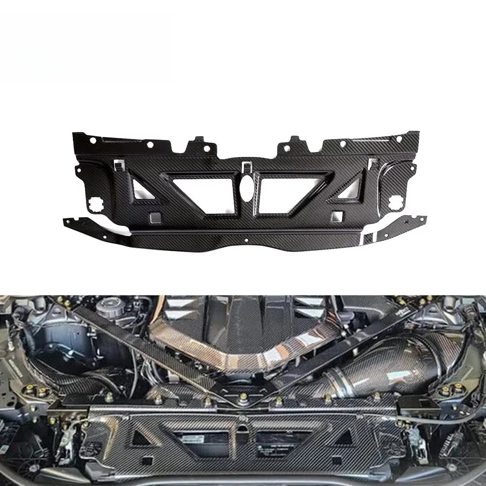 Prepreg Dry Carbon Fiber Water Tank Radiating Plate Cover for  G80 M3 G82 G83 M4 G87 M2  Engine Strut Brace Tower Bar