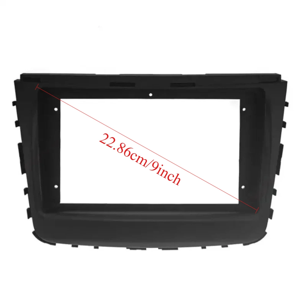 For 2017+ SSANGYONG REXTON MUSSO Accessories 2Din Car Frame Fascia 9'' Screen Installation Dash Player Head Unit Panel Kit Cover