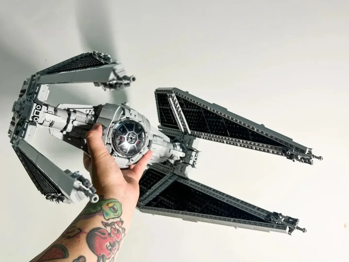 Spaceship MOC TIE Interceptors Building Blocks Modified from Imperial Fighters Model   DIY Assembly Bricks Toys Gift