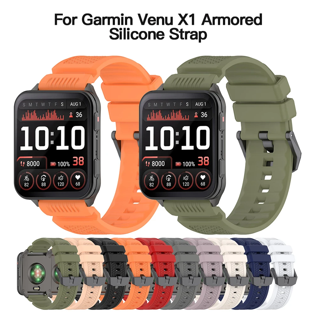 Силиконовый ремешок для Garmin Venu X1, 24 мм, быстросъемный ремешок, мягкий браслет для часов Garmin Venu X1, аксессуары для умных часов