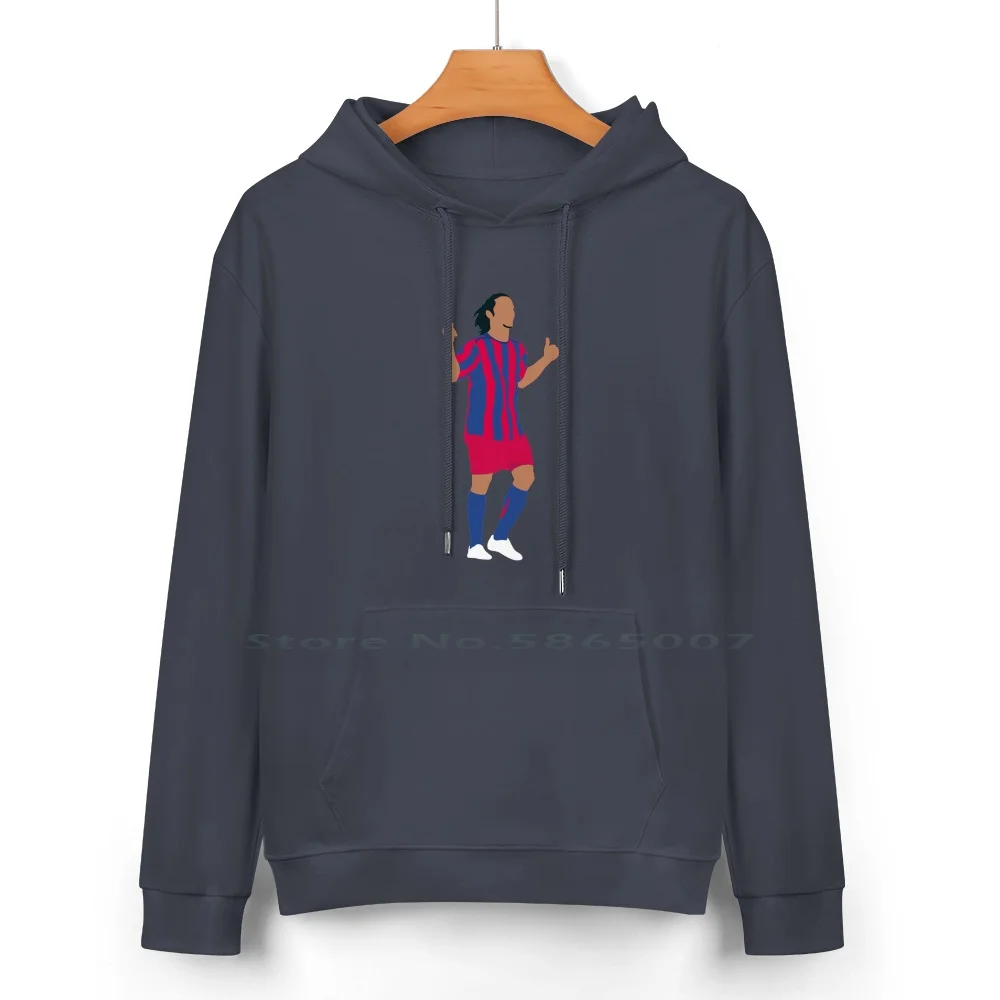 Ronaldinho. Pure Cotton Hoodie Sweater 24 Colors Ronaldinho Ronaldinho Brazil Brazil Football 100% Cotton Hooded Sweatshirt For