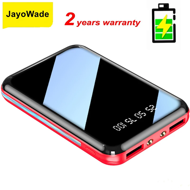 

JayoWade Smart LED Mirror Mini Power Bank 20000 мАч Портативное зарядное устройство Powerbank для iPhone 16 Samsung Huawei Xiaomi Аккумулятор