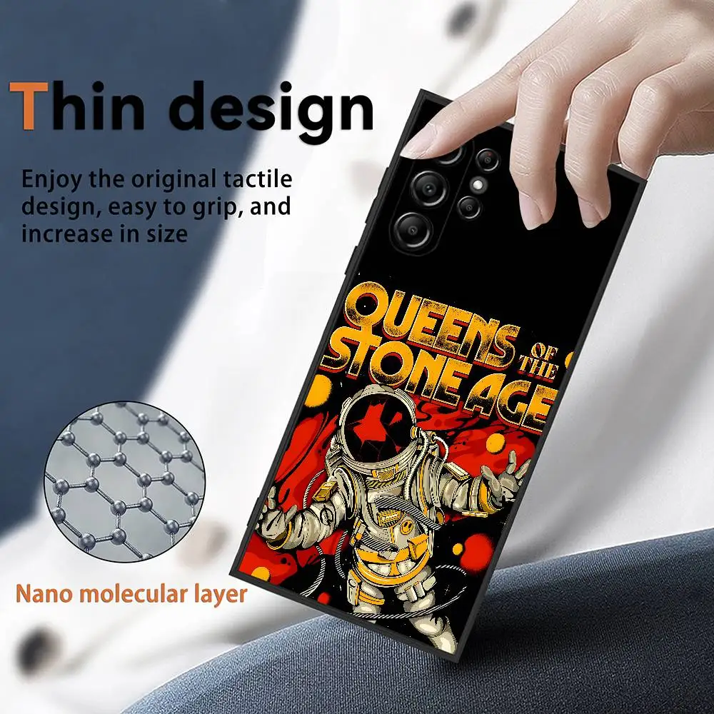 

Band Q-Queens Of The Stone Age Phone Case For Samsung Galaxy S25 S24 S23 S22 S21 S20 Ultra Plus Frosted Soft Cover Funda