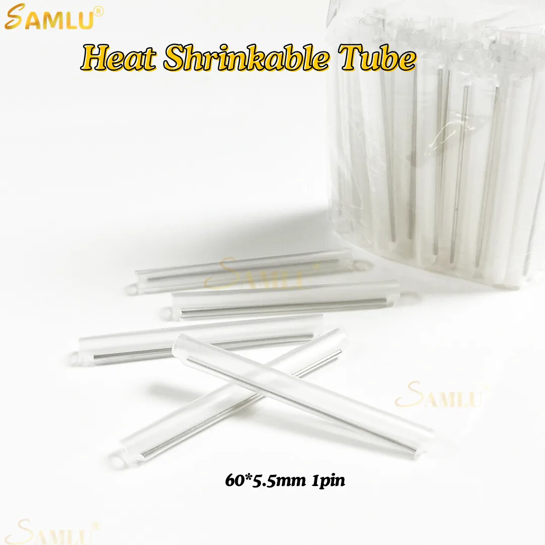 

60x5.5mm 1pin 200pcs Smoove Fiber Optic Splice Tubo Cable Heat Shrink Tube Protector Sleeves FTTH Fusion Splice Protection Tube