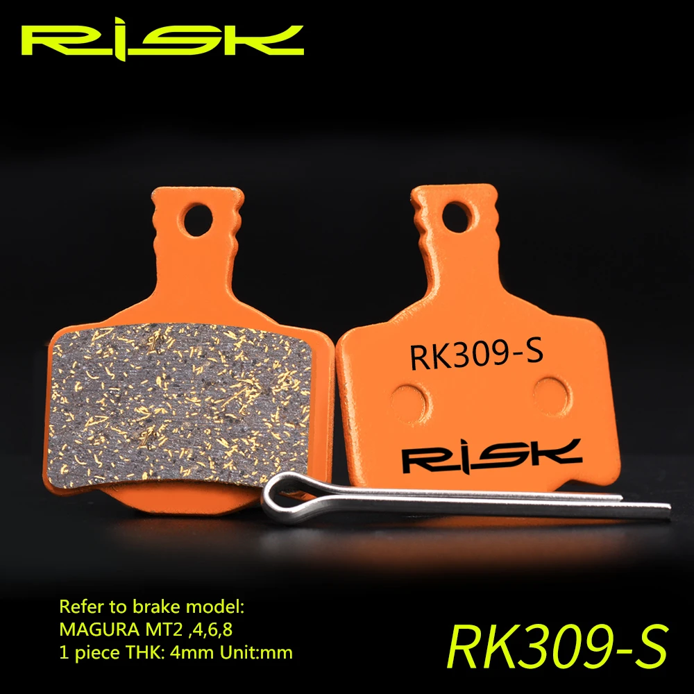 RISK 1 пара велосипедных многометаллических тормозных колодок для M445 M355 M395 M8000 XT XTR BB5 MTB, горные дорожные велосипеды, медное волокно, смола, органическая