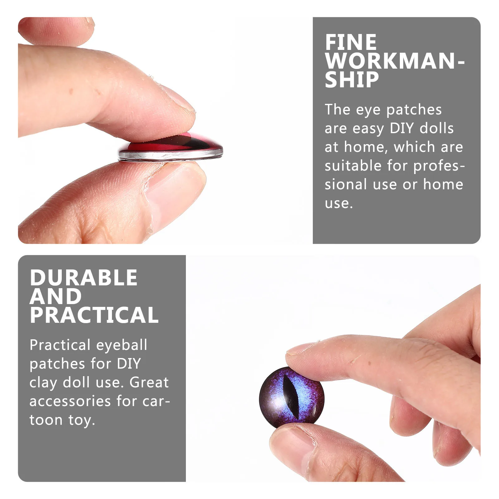 

100Pcs Glass Eyes Decorative Simulated DIY Accessories Mixed Style Long-Lasting Color DIY Craft Making Supplies