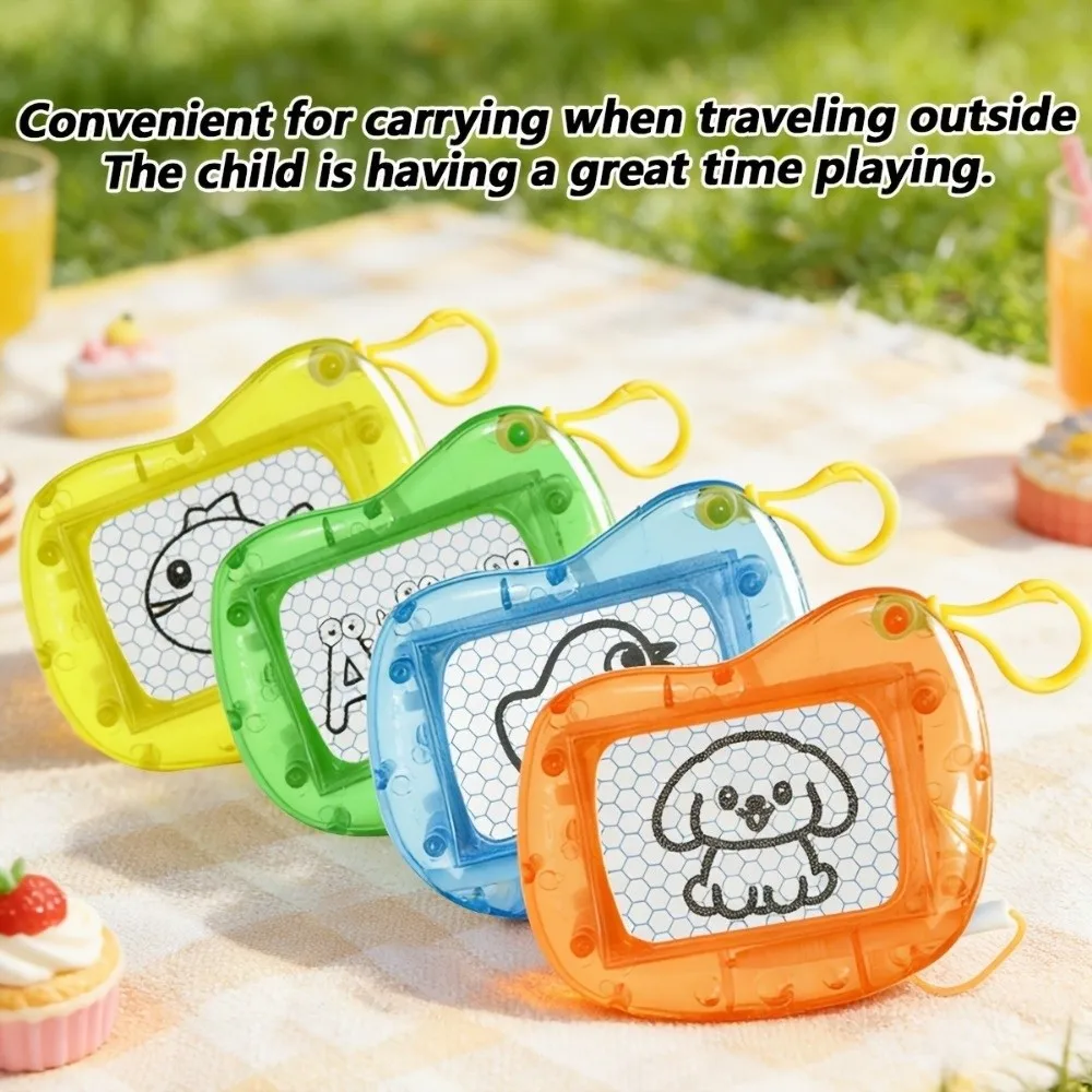 DIY Magnetic Drawing Board Keychain Funny Erasable Writing Board Pendant Creative Hanging Charm Mini Doodle Pad Keychain