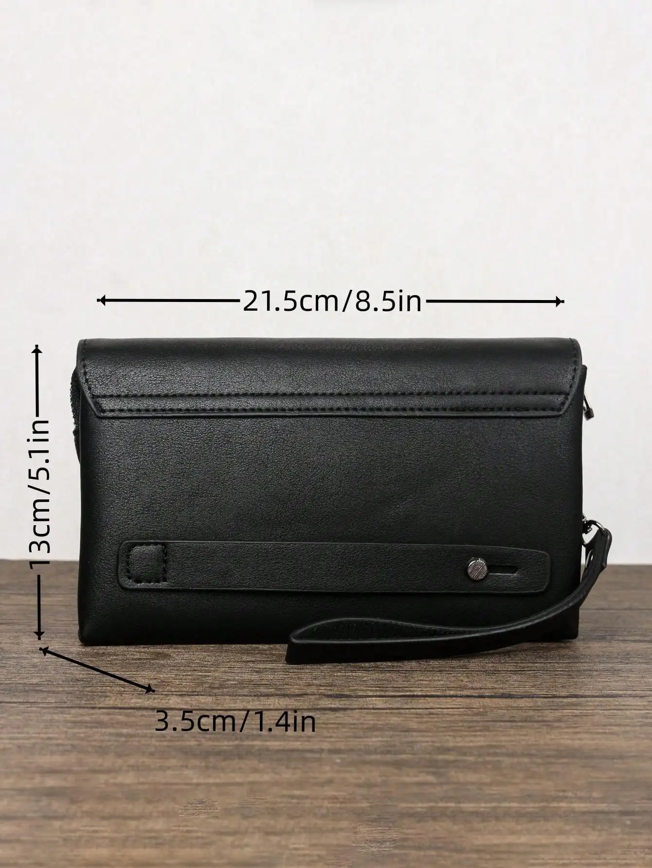 Fashion Casual Clutch Bag Business Travel Large Capacity Multi-compartment Flap Zipper Wristlet Bag Cell Phone Bag Tote Bag