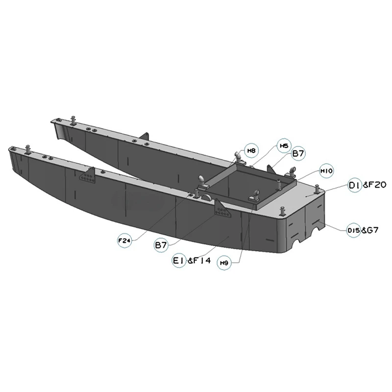 DIY1/16 LCM3 US Army Landing Craft Normandy 1944 Remote Control Simulation Manual Ship Model Kit