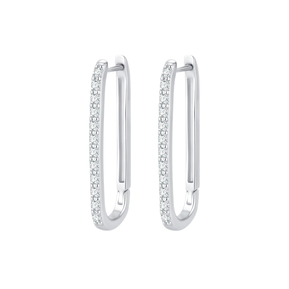 

D Color all Moissanite Earrings S925 Sterling Silver Hip-Hop Ear Studs for Woman Birthday Party High-End Jewelry Gift