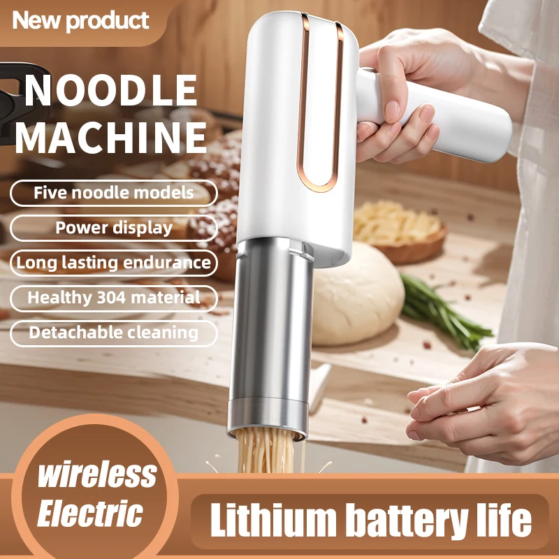 Rechargeable Kitchen Machines Wireless Noodle Making Machine Handheld Mini Pasta Maker Electric Full Automatic Appliances Home