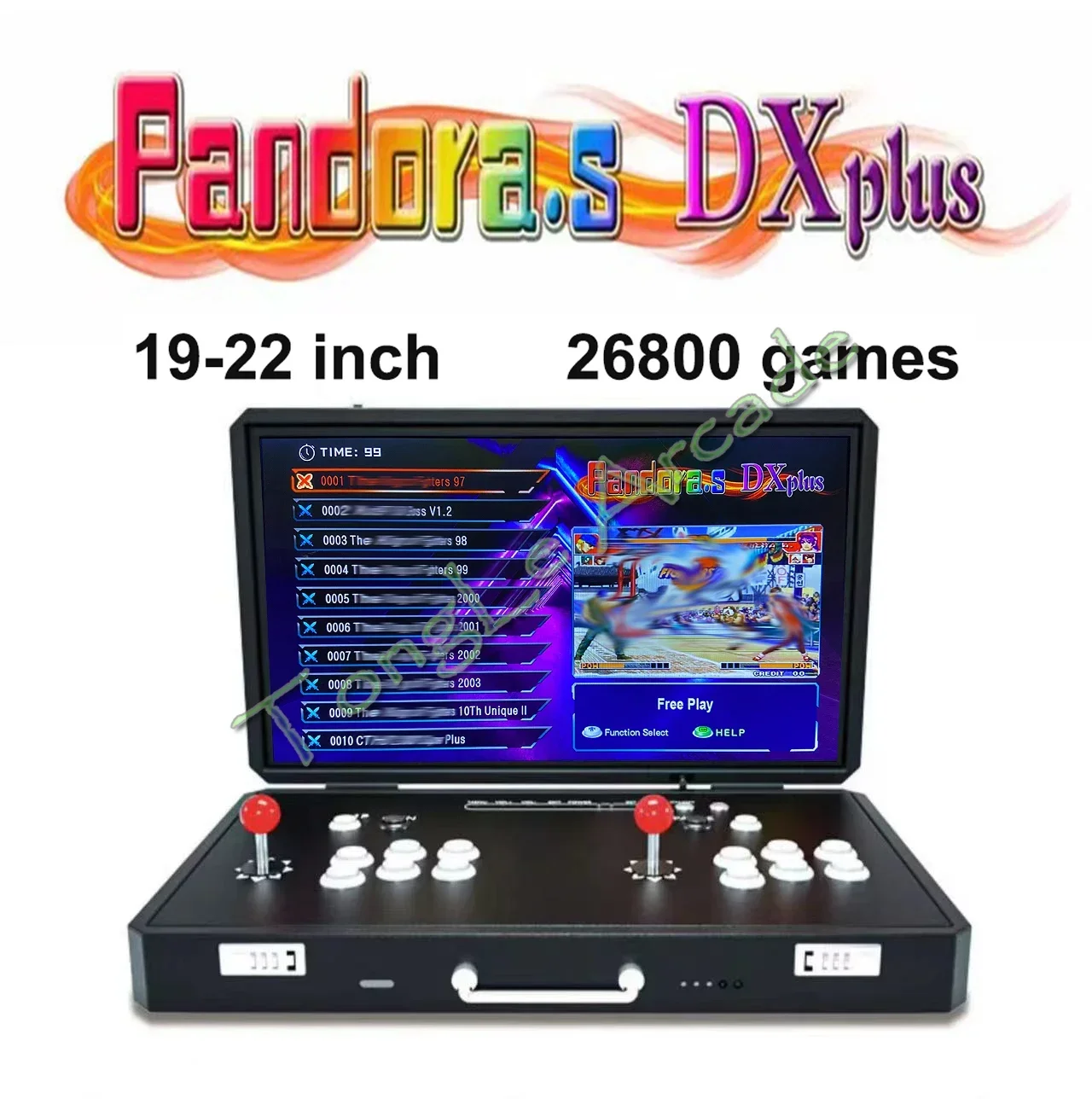 19 22 24 Inch LCD Video Game Console SAGA PANDORA DX 26800 In 1 Motherboard To TV Retropie Mini Machine 2 Players Arcade Stick